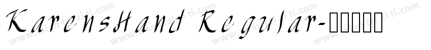 KarensHand Regular字体转换